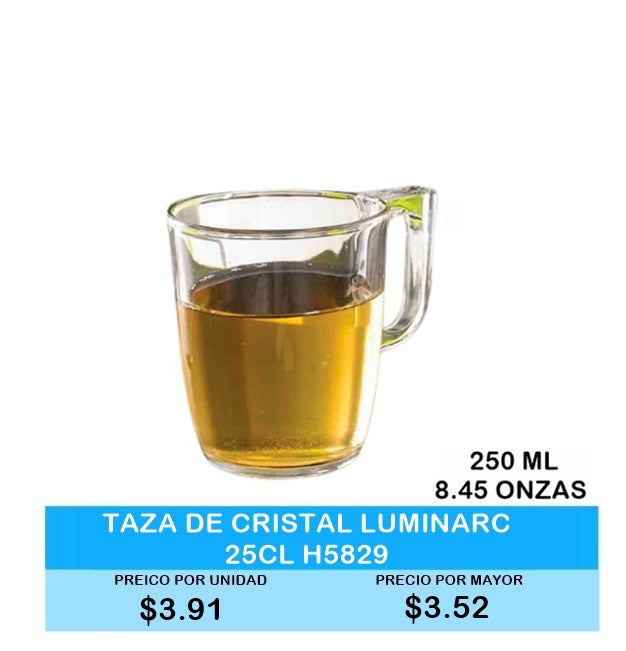 TAZA DECRISTAL LUMINARC 25CL