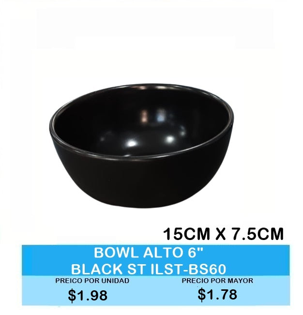 BOWL ALTO 6 BLACK ST ILTS BS60