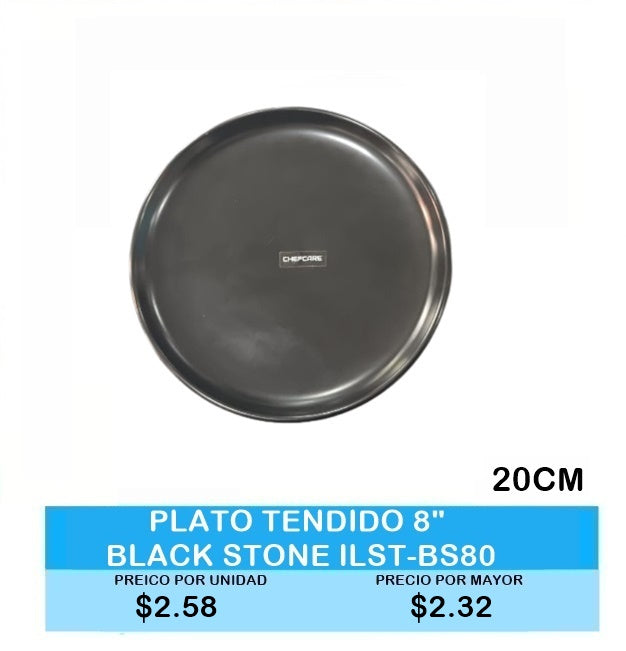 PLATO TENDIDO 8 BLACK STONE ILST BS80