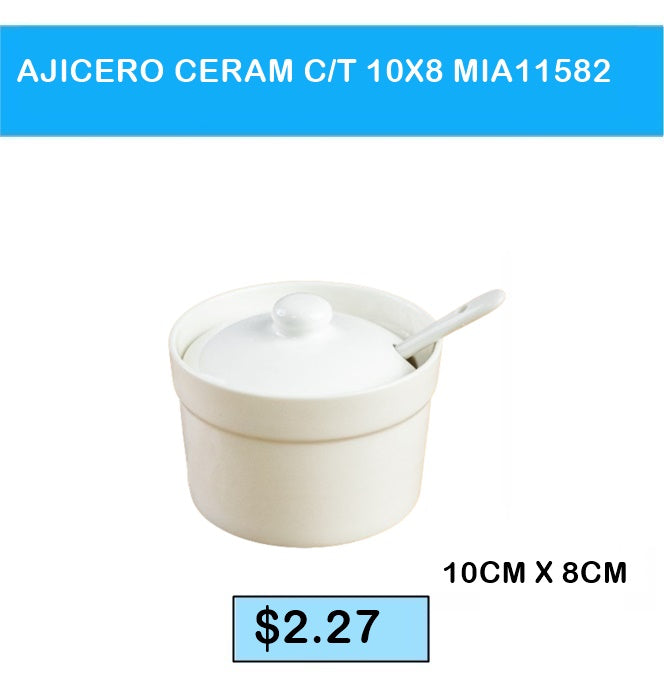 AJICERO CERAMICA CON TAPA 10 X 8 CM
