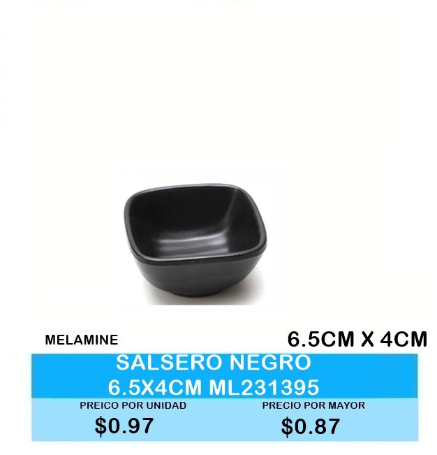 Salsero Negro 6.5x4cm ML231395