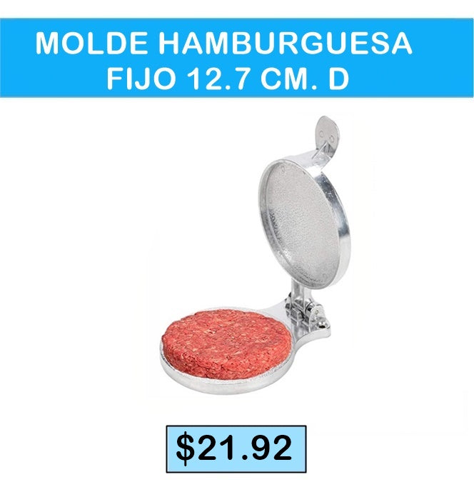 MOLDE HAMBURGUESA FIJO 12.7 CM