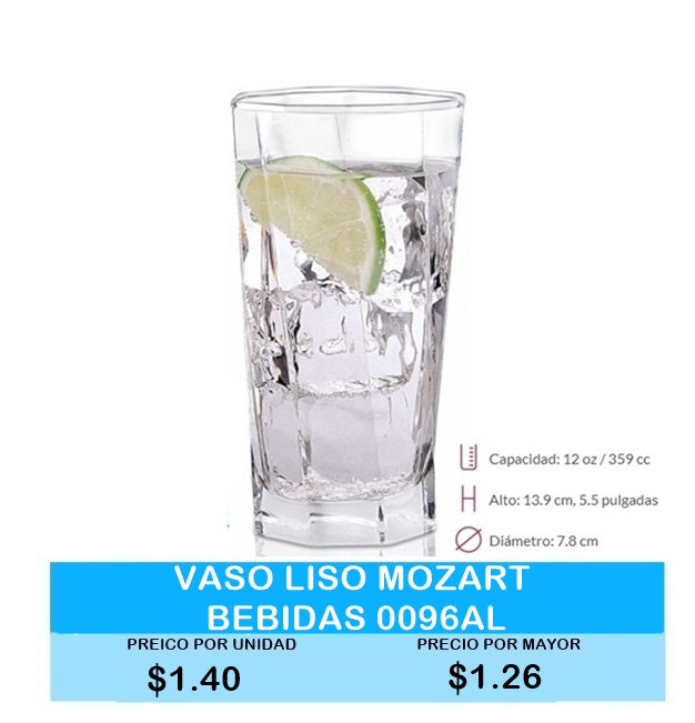 Vaso Mozart bebidas