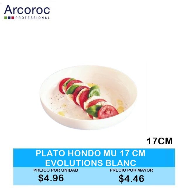 Plato hondo MU 17CM EVOLUTIONS BLANC