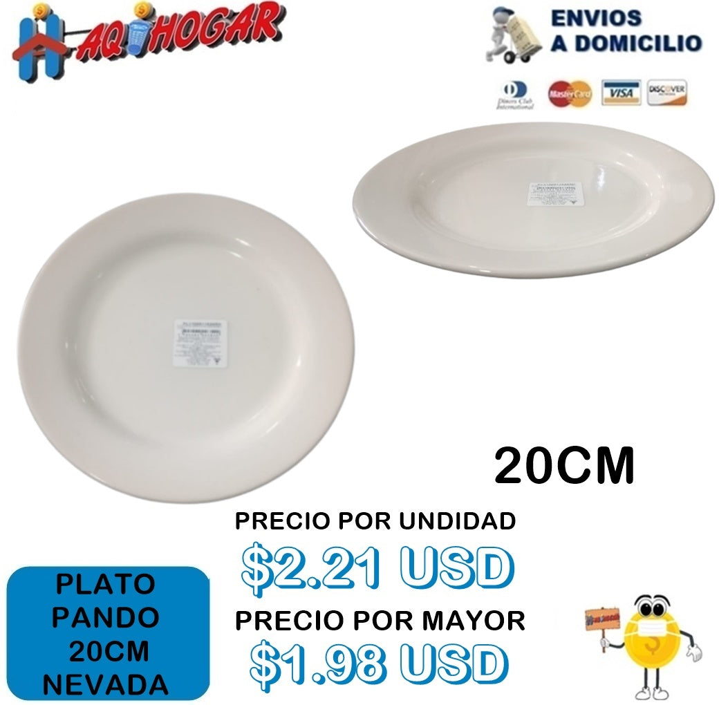 Plato Pando 20 CM NEVADA
