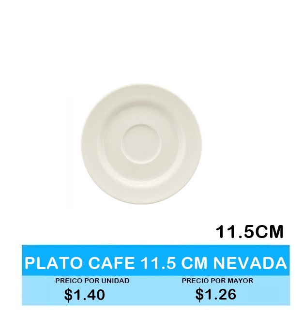 Plato cafe 11.5cm Nevada