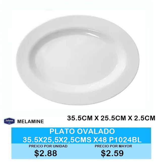 PLATO OVALADO BANDEJA OVALADA