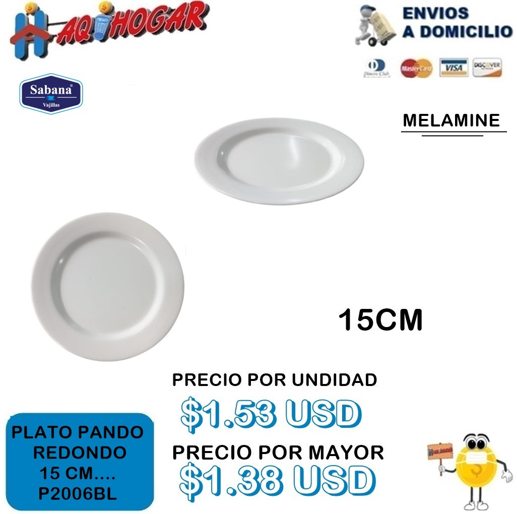 Plato Pando Redondo 15cm