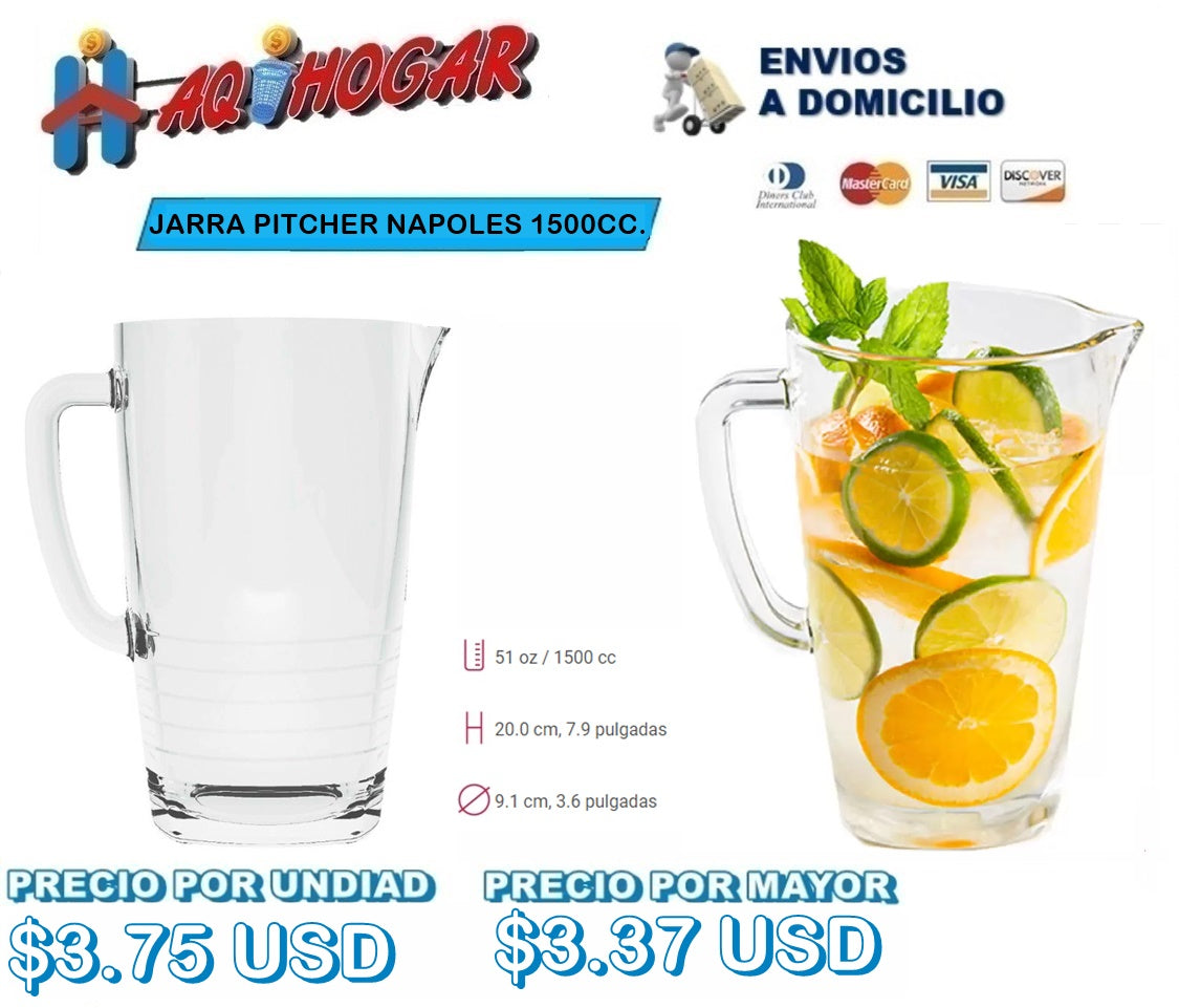 Jarra Pitcher Napoles 1500 CC