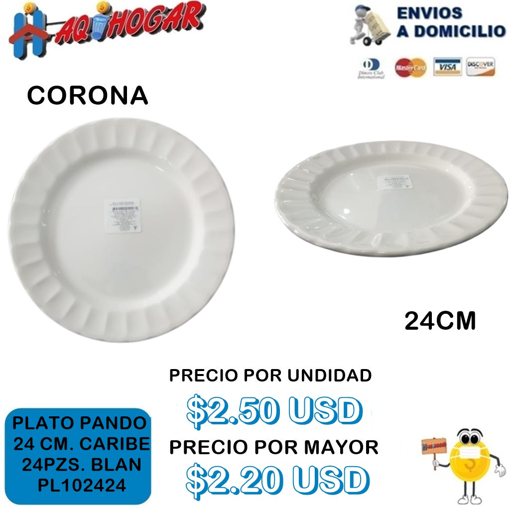 Platon Pando 24 CM CARIBE BLANCO