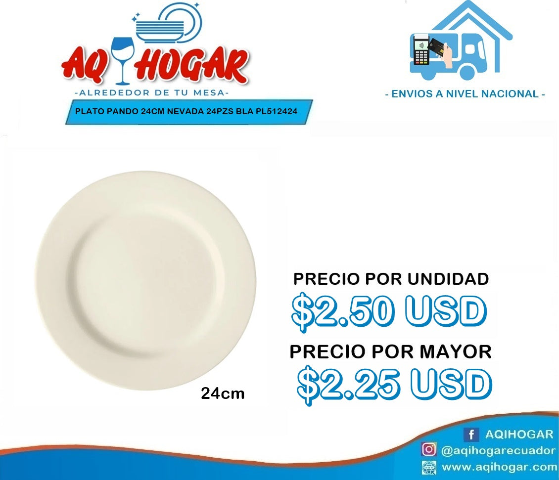 Plato Pando 24 CM NEVADA