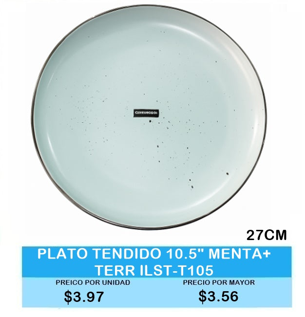 PLATO TENDIDO 10.5" MENTA+TERRA ILST-T105