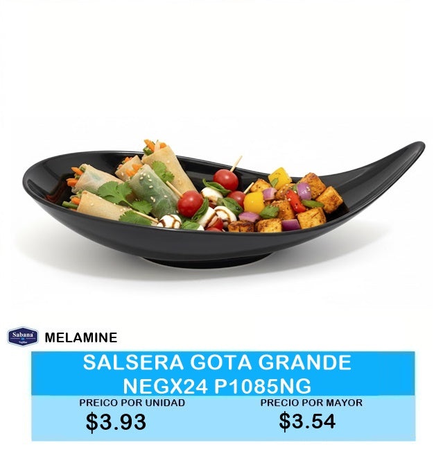 SALSERO GOTA GRANDE NEGROX24 - P1085NG