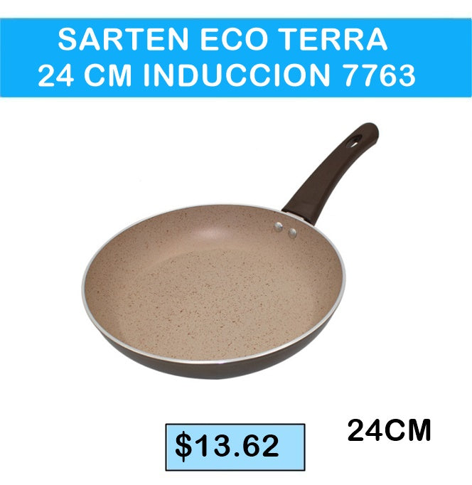 SARTEN ECOLOGICO TERRA 24 CM INDUCCION 7763