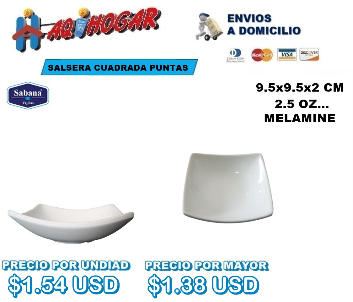 Salsera Cuadrada Puntas