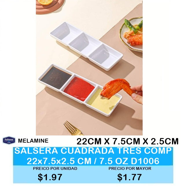 Salsera Cuadrada X Tres