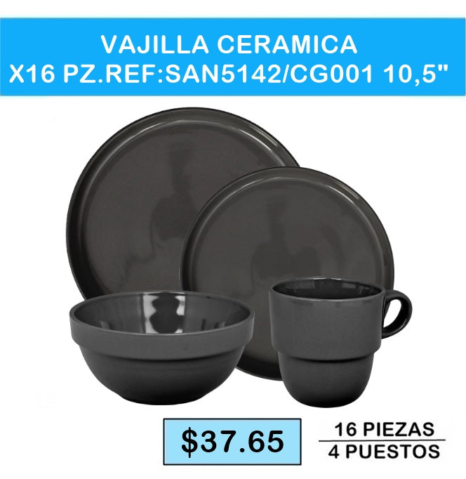 VAJILLA CERAMICA SAN 5142 CG 001