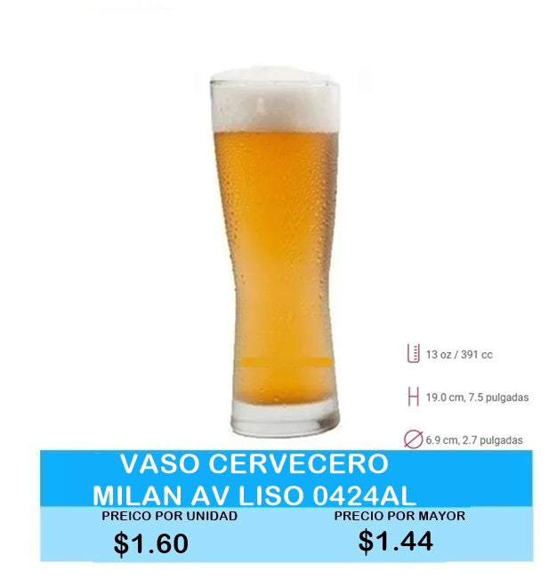 Vaso Milan Cervecero
