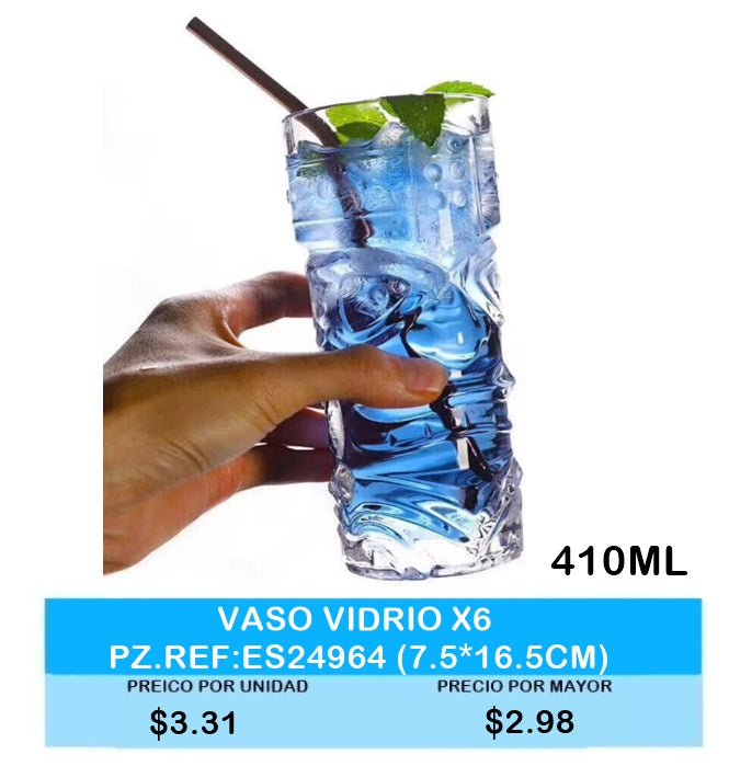 VASO TIKI VIDRIO 410ML
