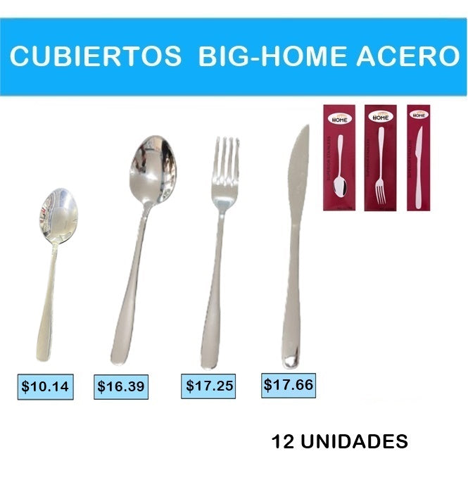 CUBIERTOS BIG-HOME ACERO