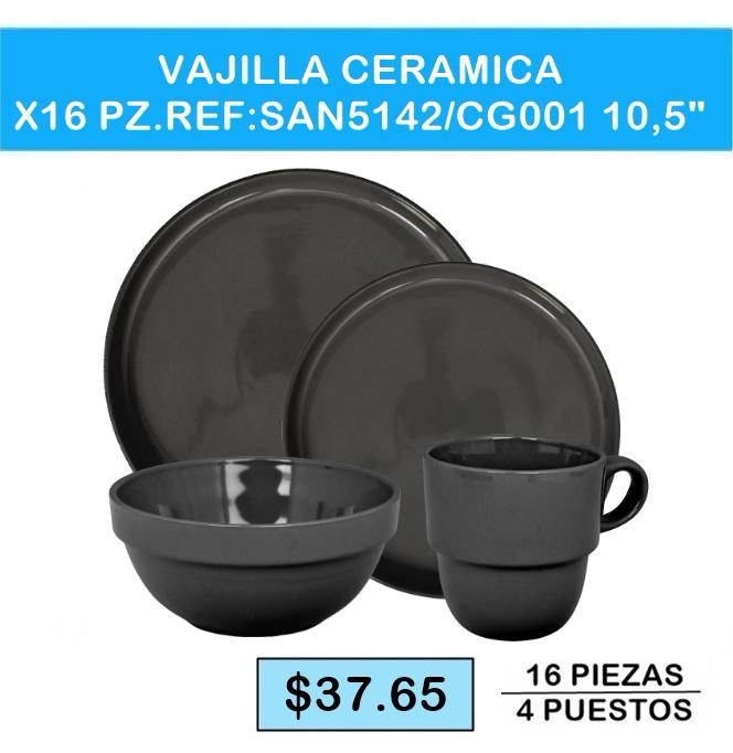 VAJILLA CERÁMICA x16 PZ SAN4152