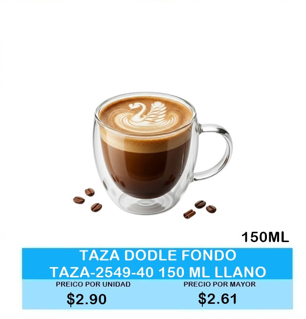 TAZA DODLE FONDO TAZA-2549-40 150 ML LLANO