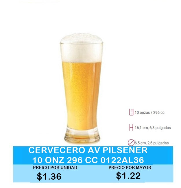 CERVECERO AV PILSENER 10 ONZ 296 CC 0122AL48
