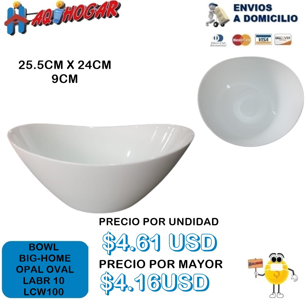 BowlBig-Home Opal Oval LABR 10 LCW100