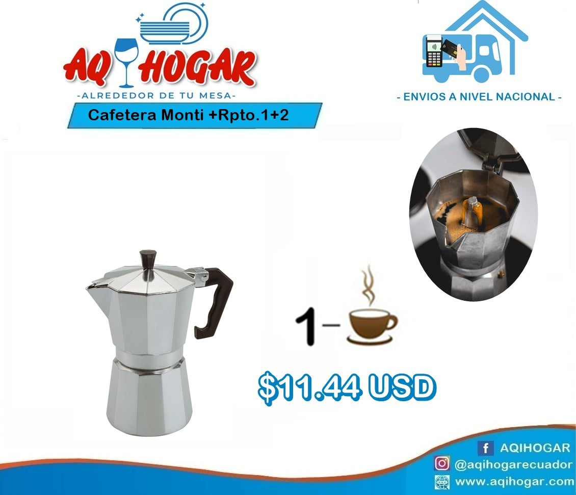 Cafetera Monti+Rpto. 1+2