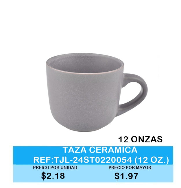 TAZA CERAMICA 12ONZAS
