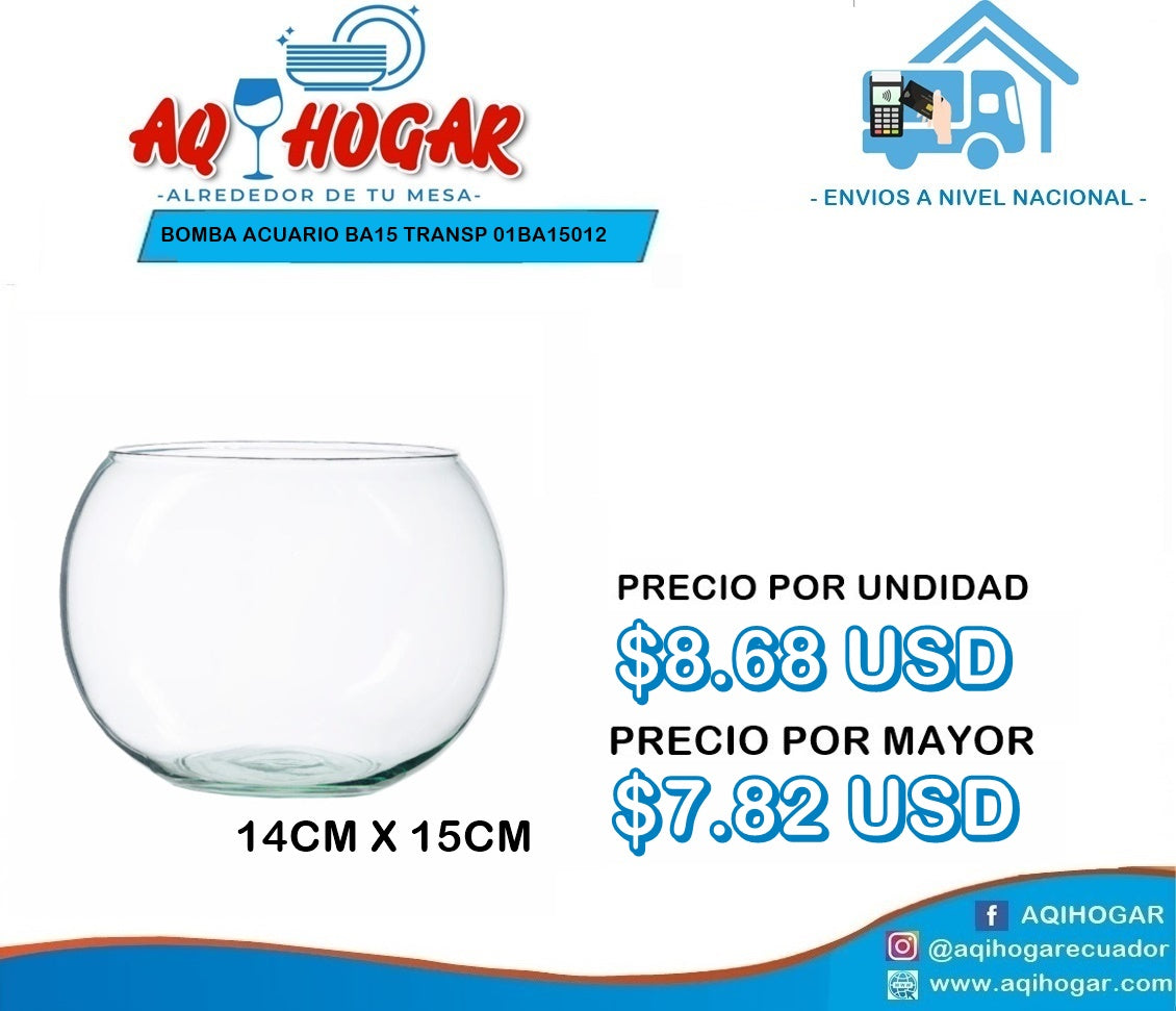 Bomba Acuario BA15 Transparente