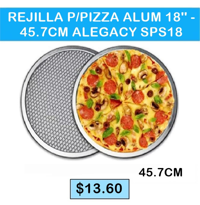 REJILLA P/PIZZA ALUMINIO 45.7CM