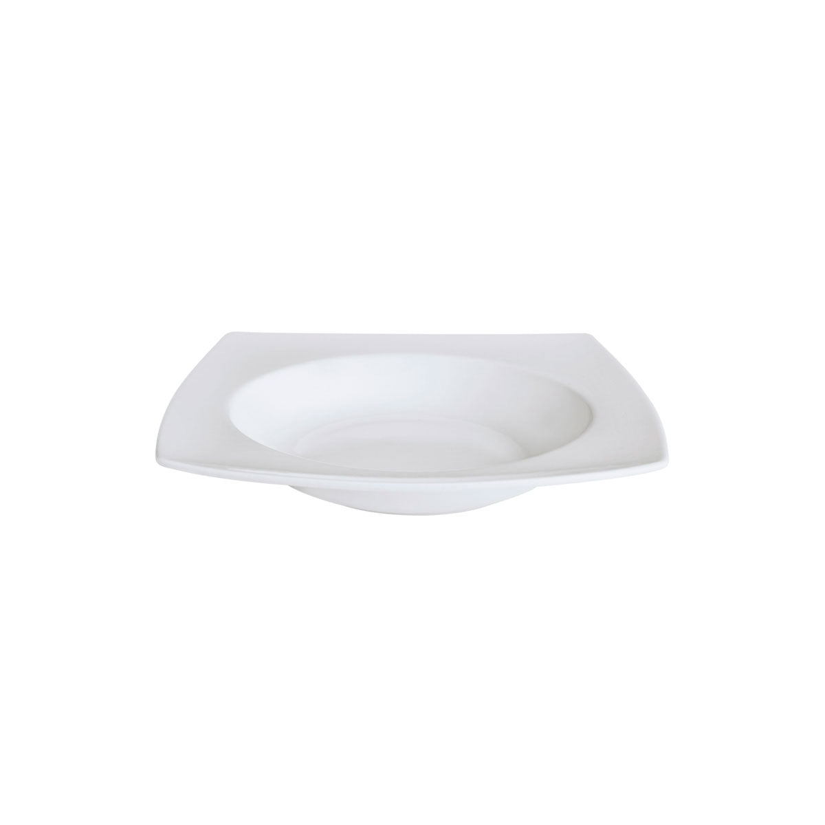 Plato hondo ala 450ml cuadrado Actualite blanco