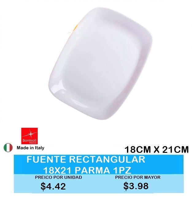 FUENTE RECTANGULAR 18CM X 21CM