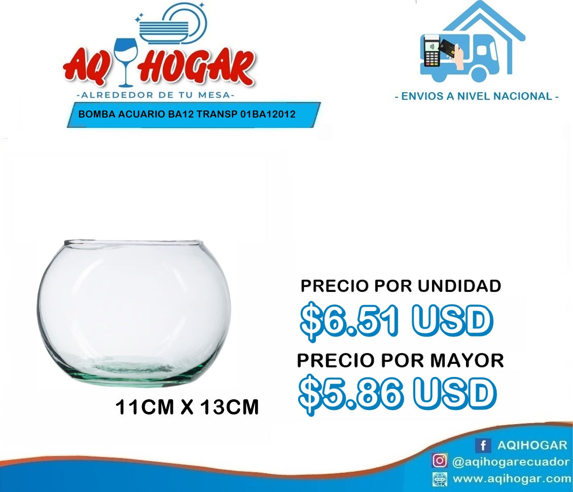 Bomba Acuario BA12 Transparente