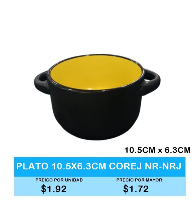 PLATO HONDO 10.5 X 6.3 CM CON/OREJAS