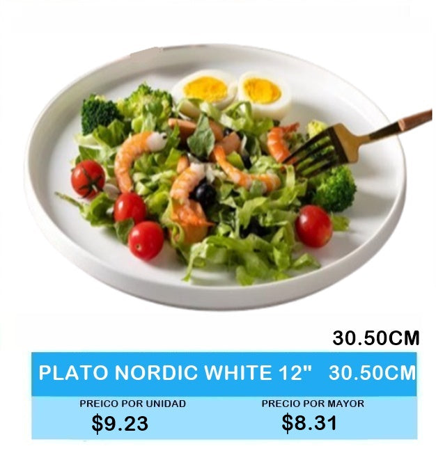 PLATO NORDIC WHITE 12 30.50CM