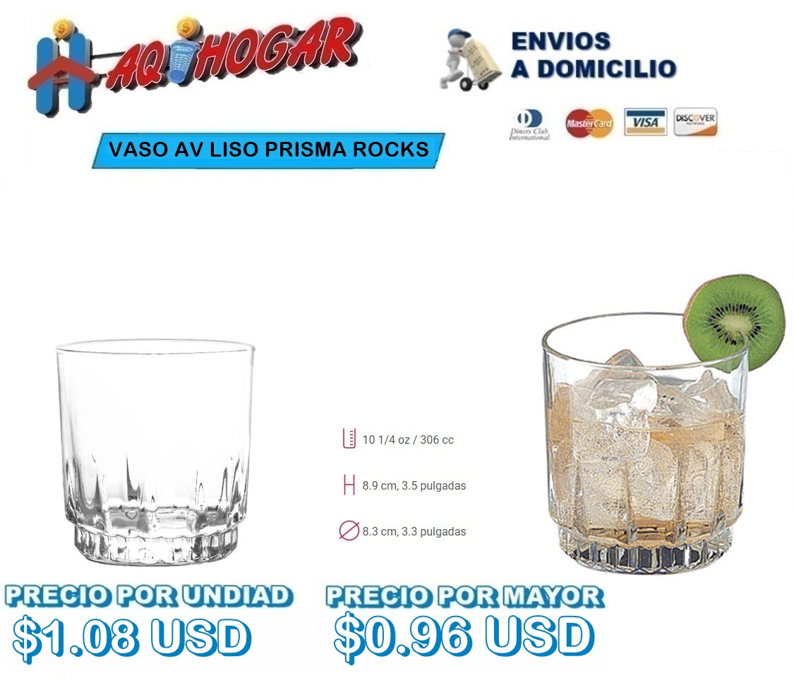 Vaso AV Liso Prisma Rocks
