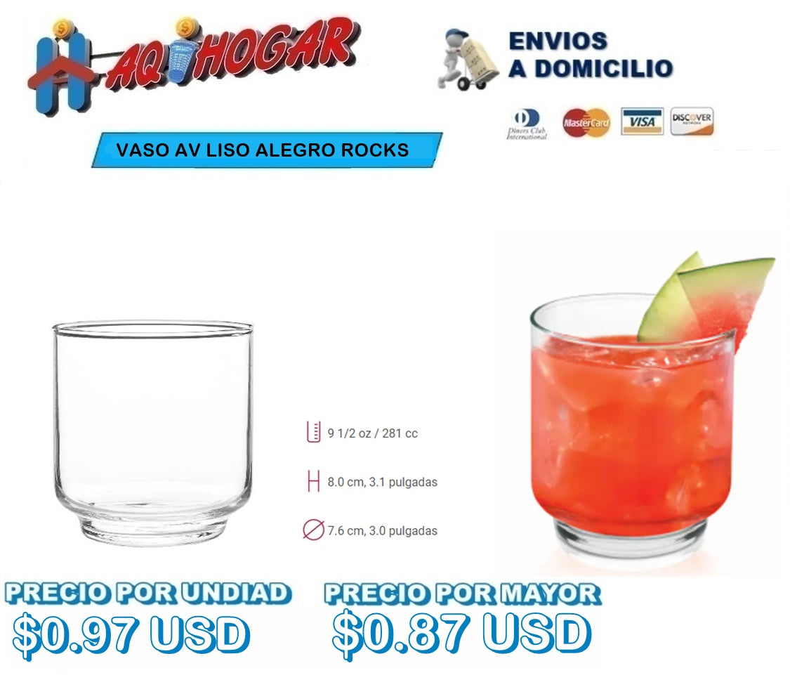 Vaso AV Liso Alegro Rocks