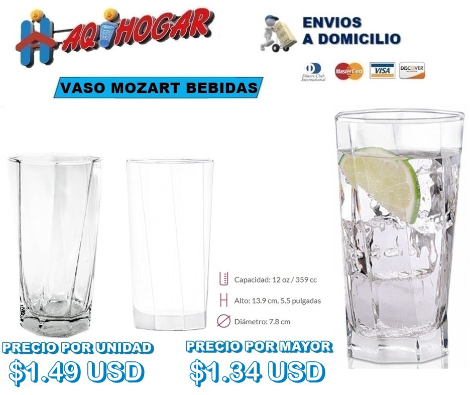 Vaso Mozart bebidas