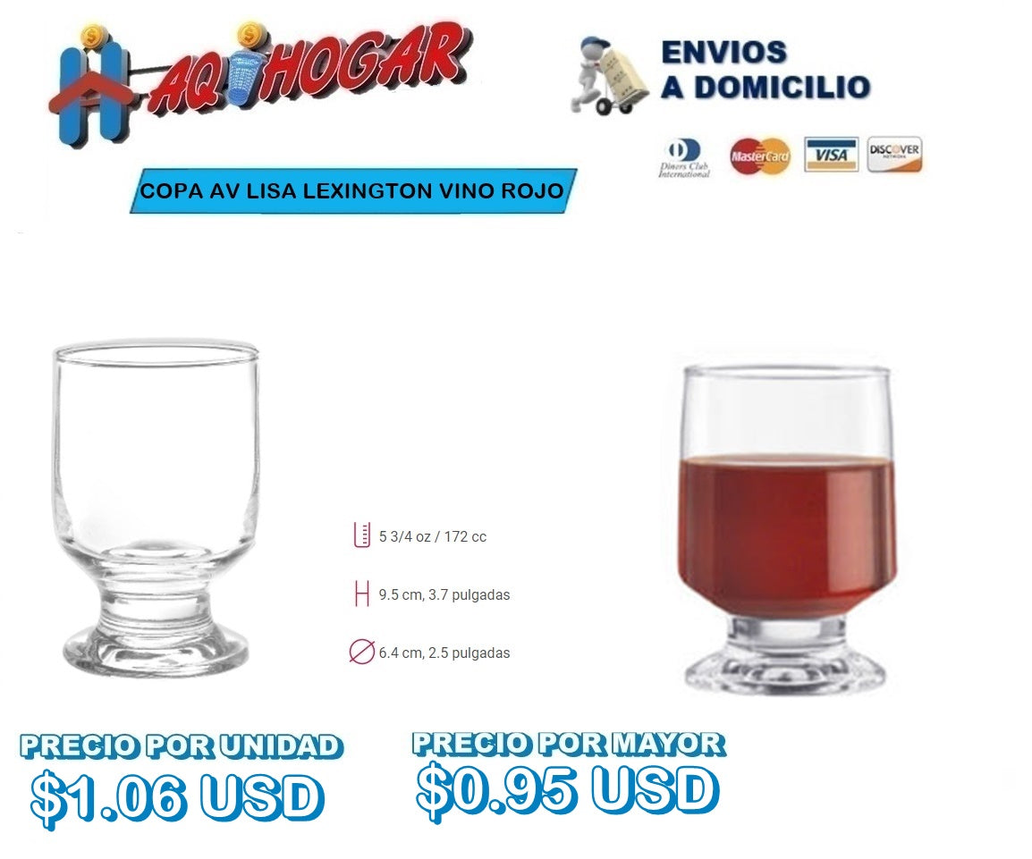 Copa Av lisa Lexington Vino rojo