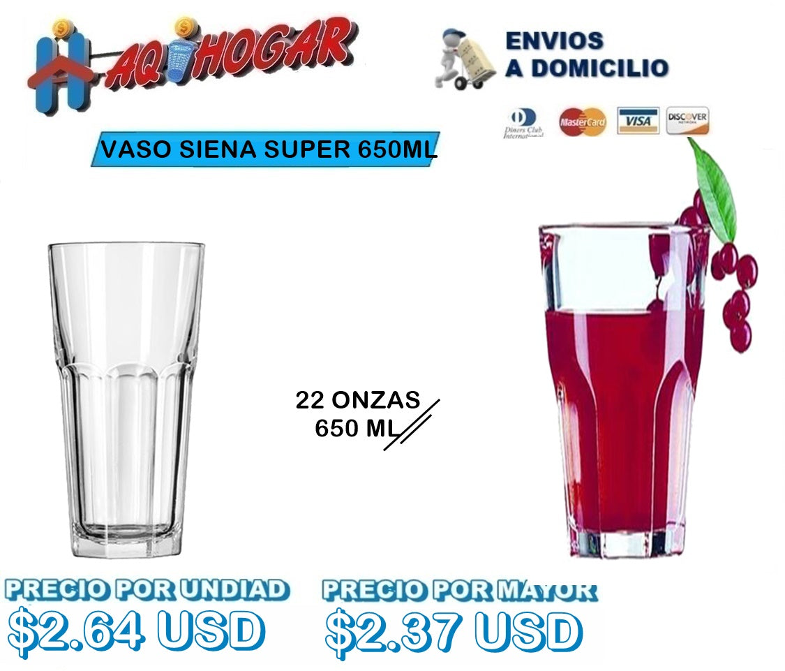 Vaso Siena Super 650ml