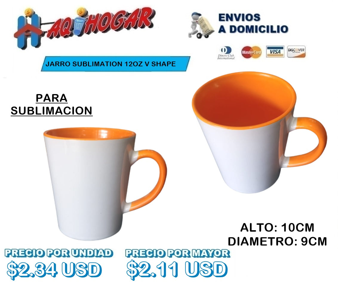 Jarro para Sublimación 12Onzas