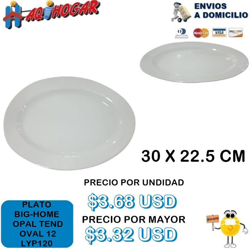Plato big-home Opal Tendido Ovalado Nº12