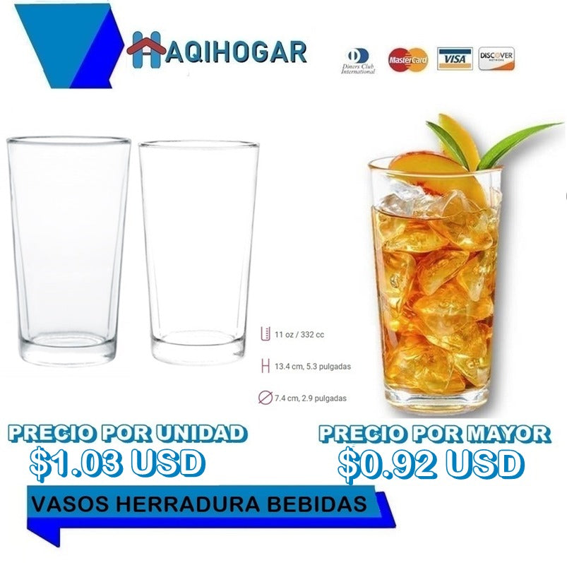 Vaso herradura bebidas