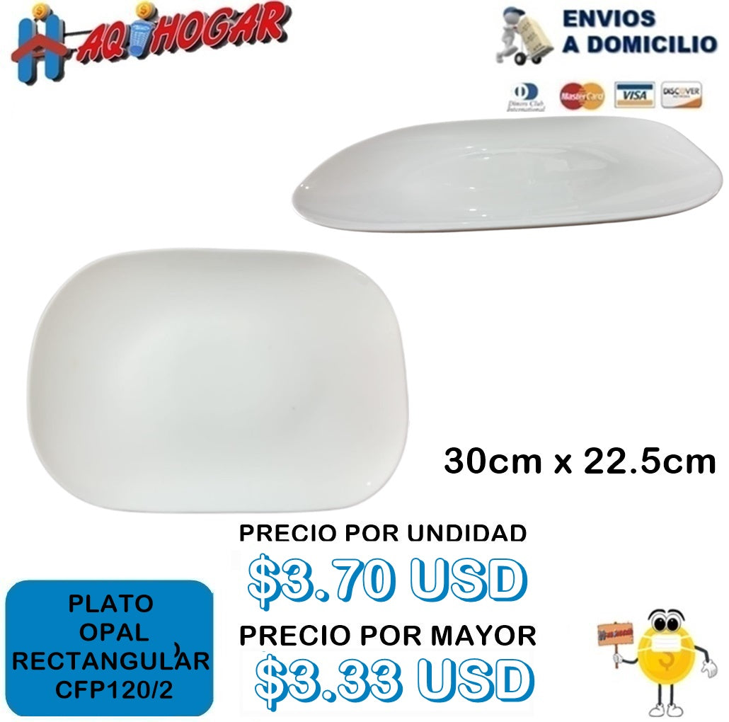Plato opal rectangular Nº12