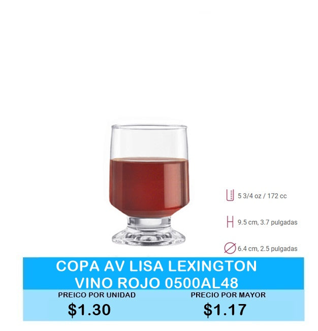 Copa Av lisa Lexington Vino rojo