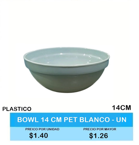 Bowl 14 CM Pet Blanco- UN