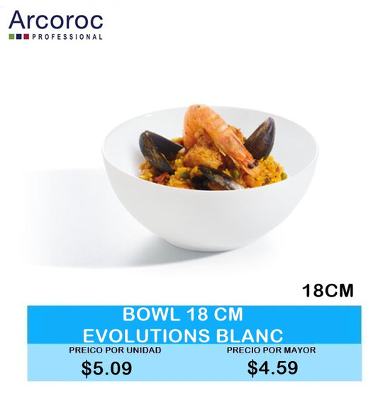 BOWL 18CM EVOLUTIONS BLANC