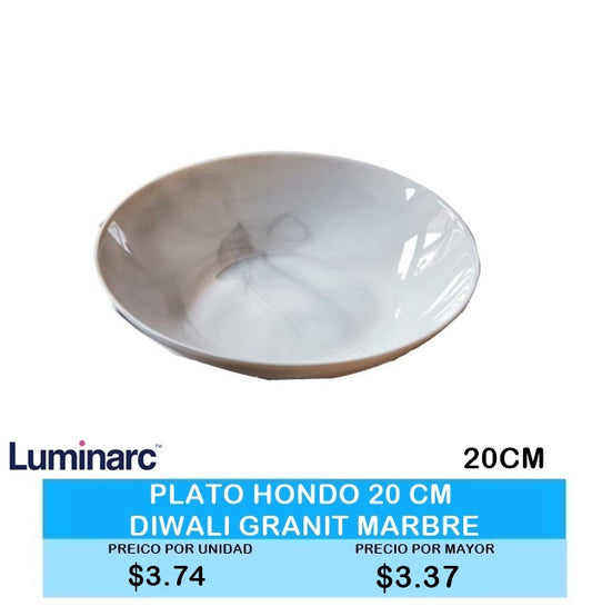 PLATO HONDO 20CM DIWALI GRANIT  MARBRE